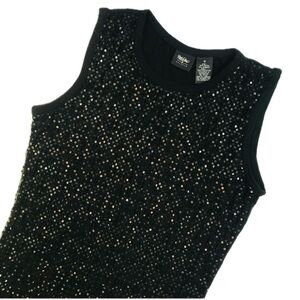 Mossimo Black Sequin Sleeveless Tank Top